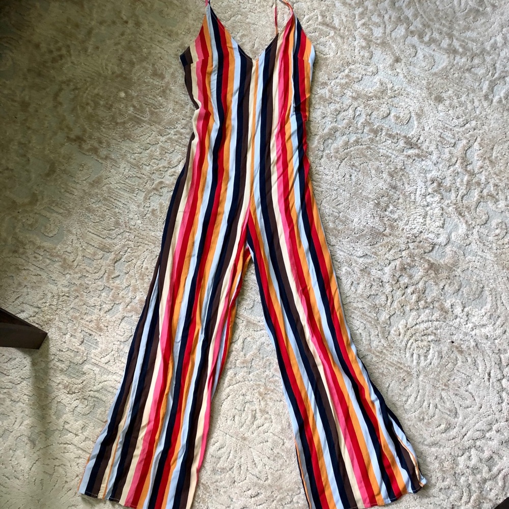 Colorful Striped Jumpsuit